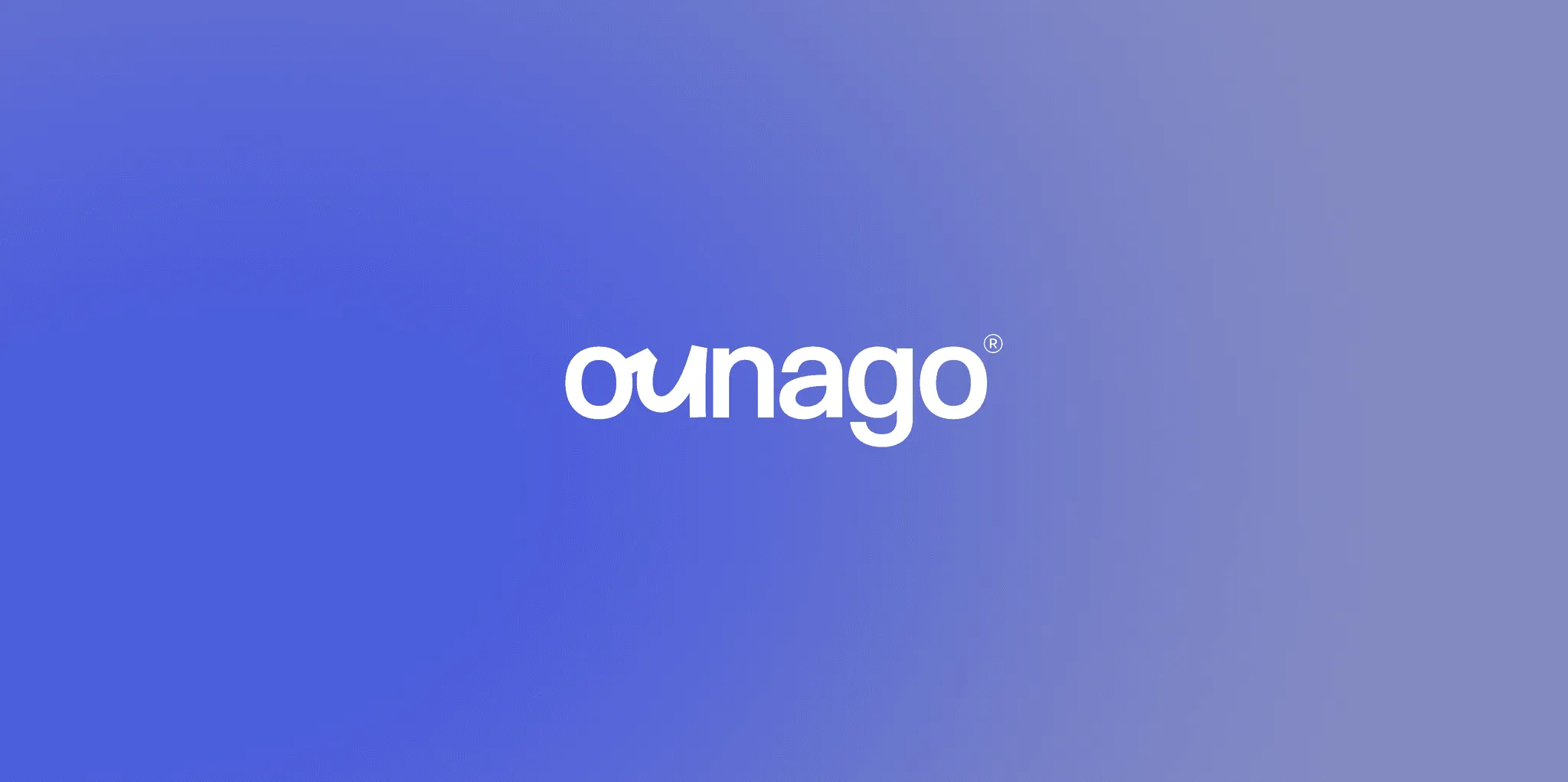 Ounago logo on a blue background