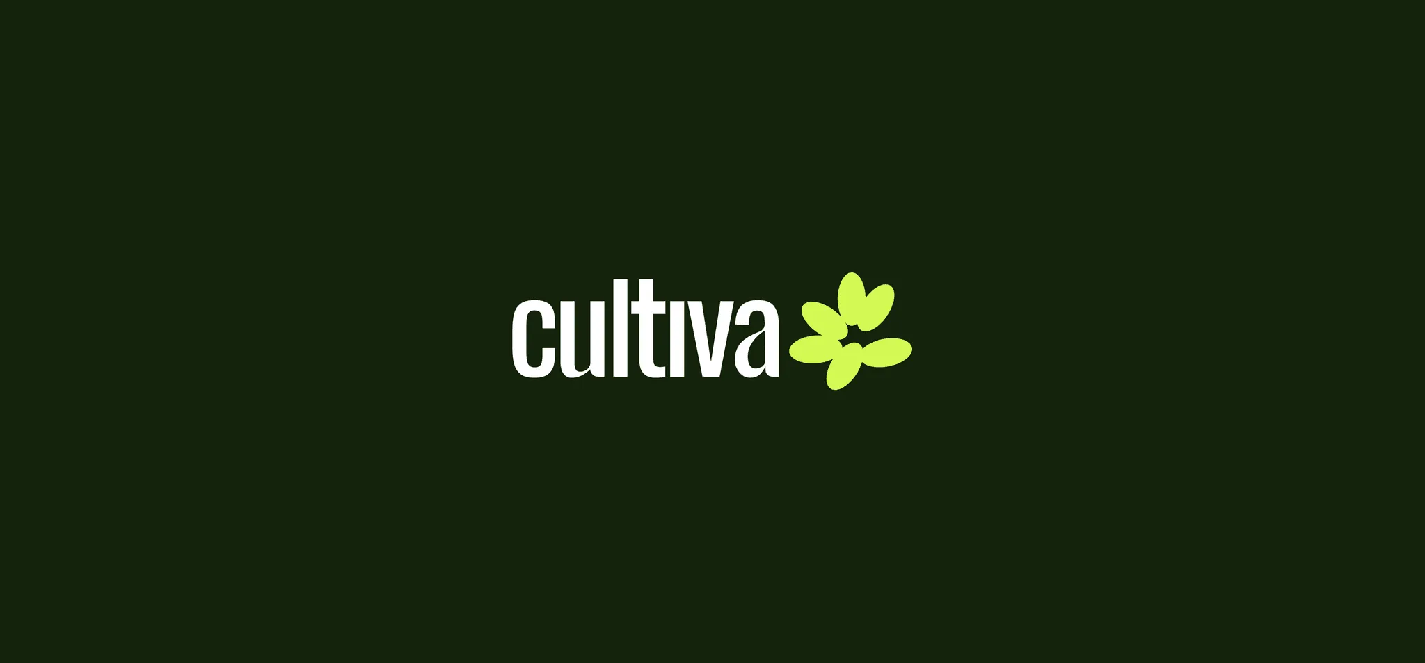 Cultiva logo on a dark green background