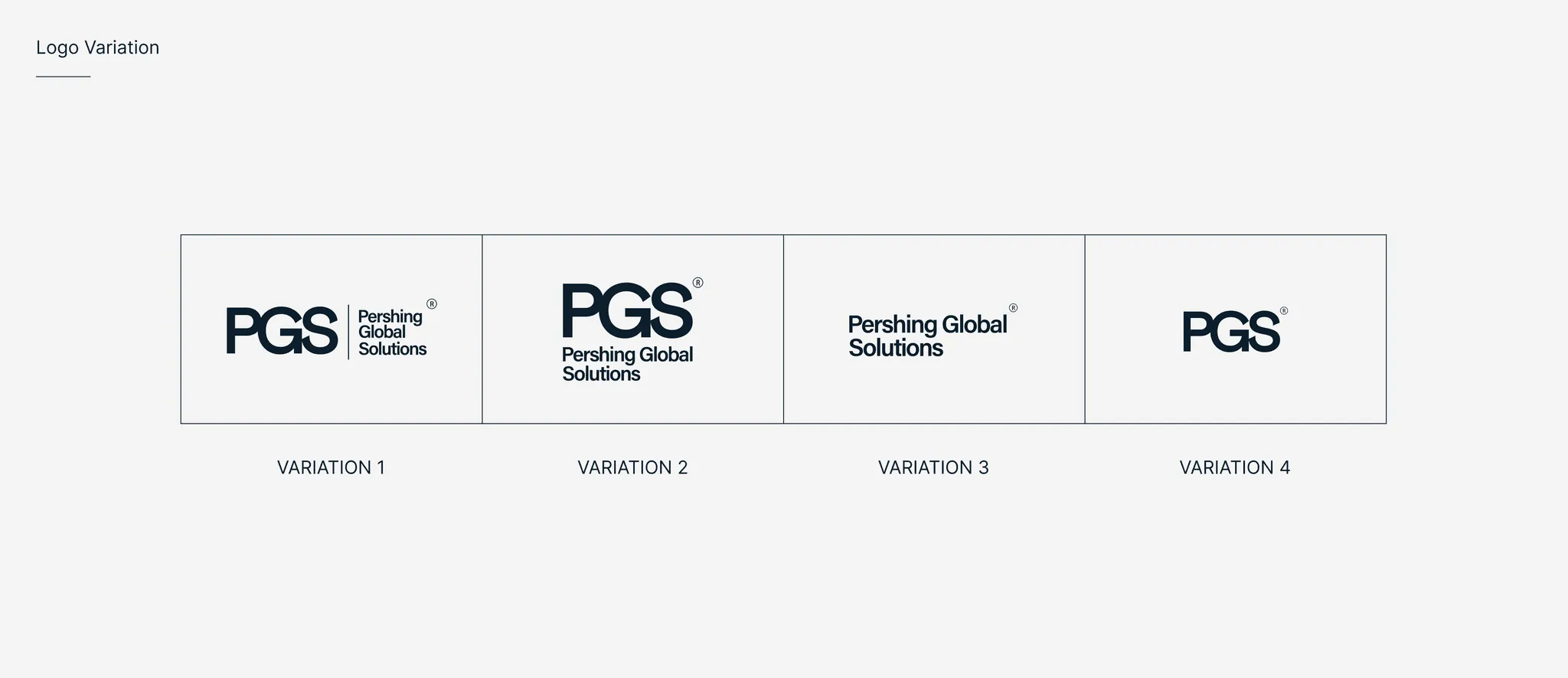 PGS logo lockups on white