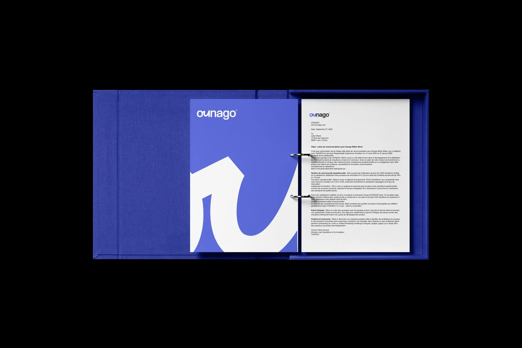 Ounago poster on a dark background