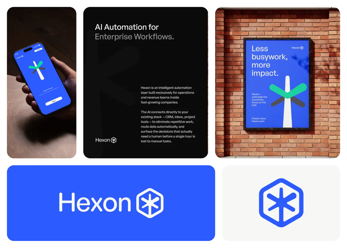 Hexon brand identity by Logomint