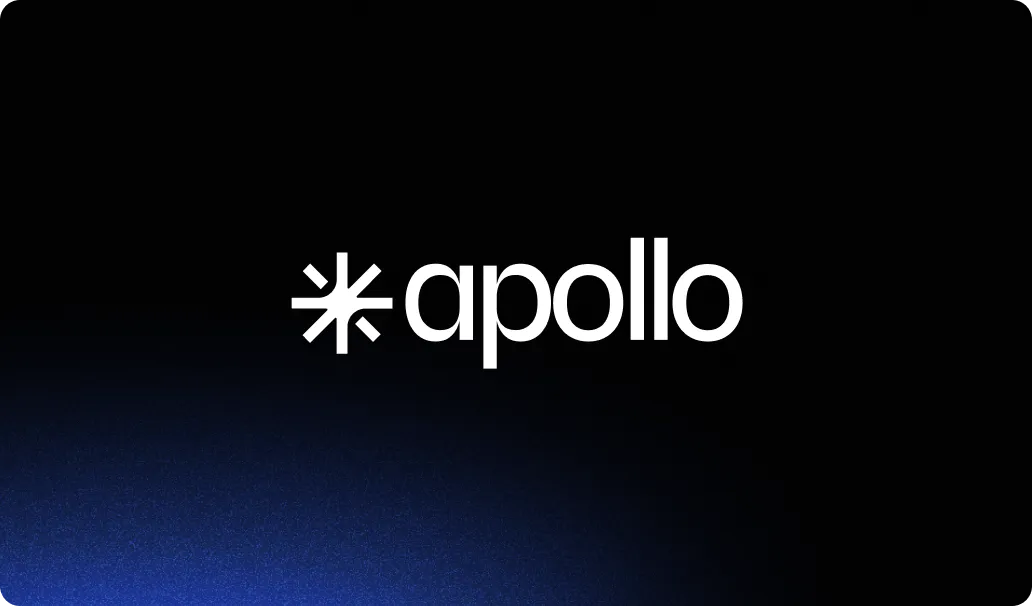 Apollo logo concept on a dark blue gradient