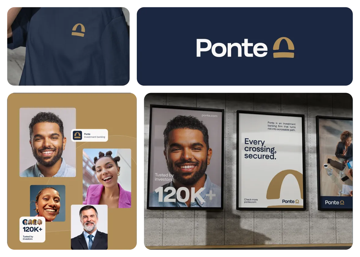Ponte brand identity by Logomint