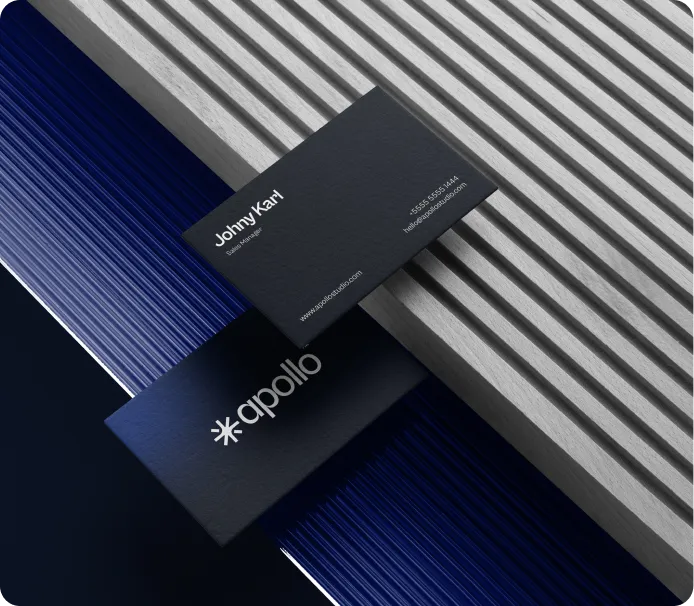 Apollo business cards mockup
