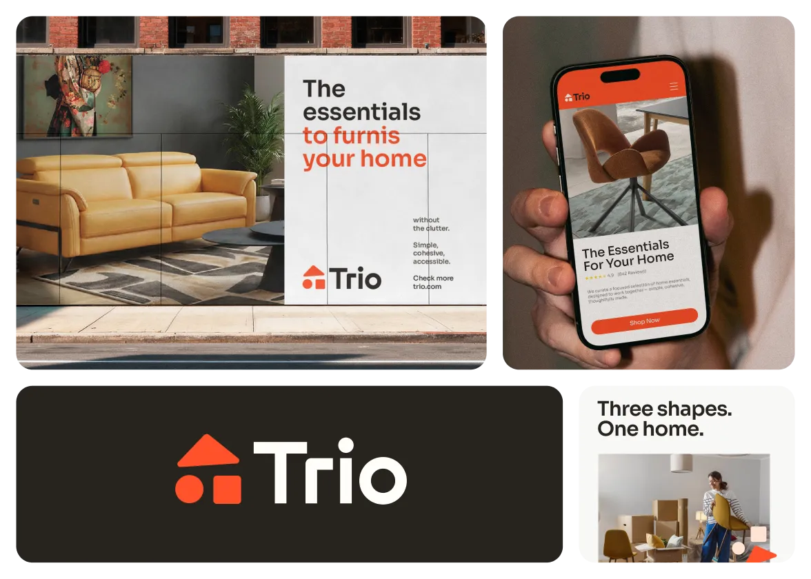 Trio brand identity by Logomint