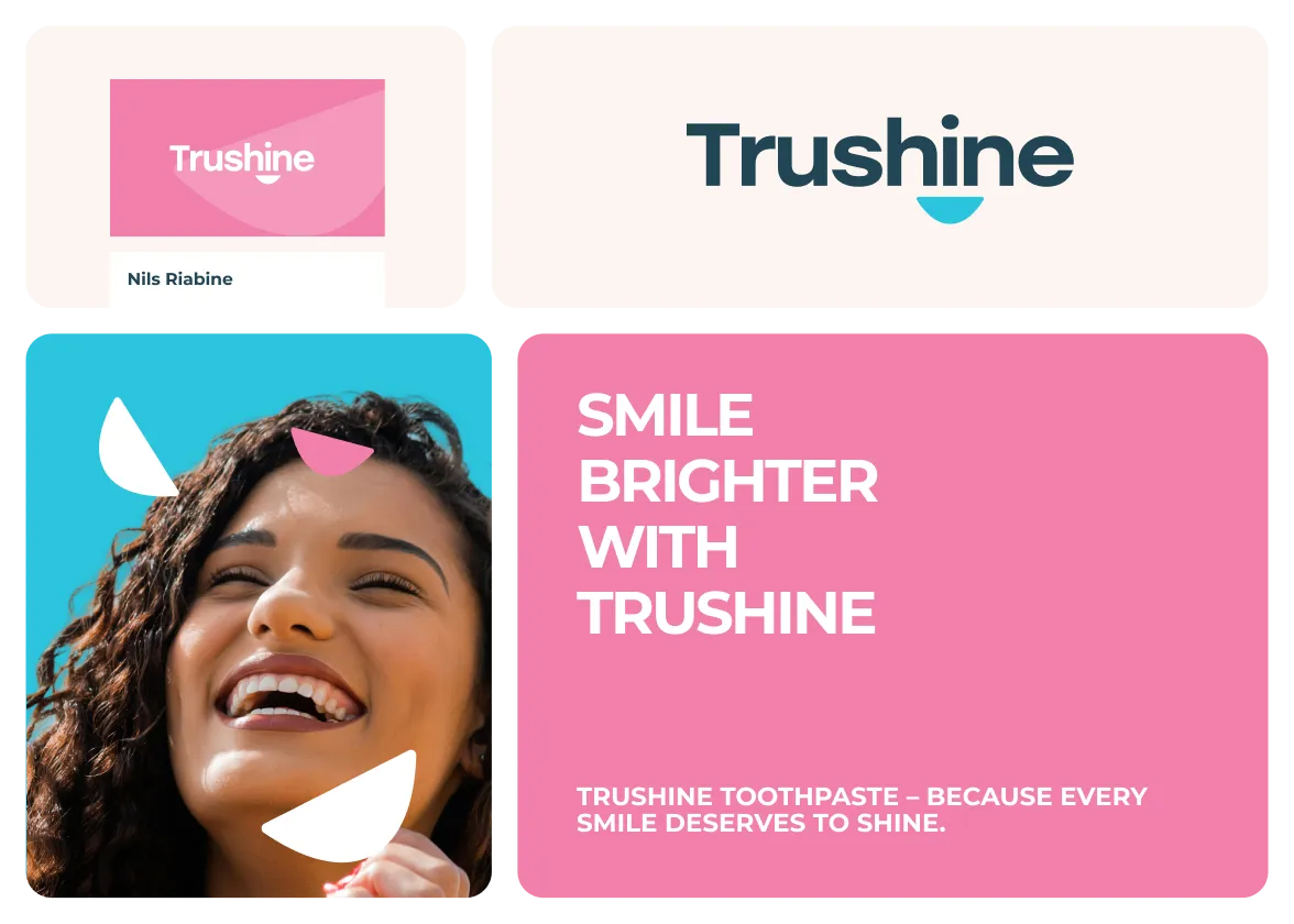 Trushine brand identity by Logomint