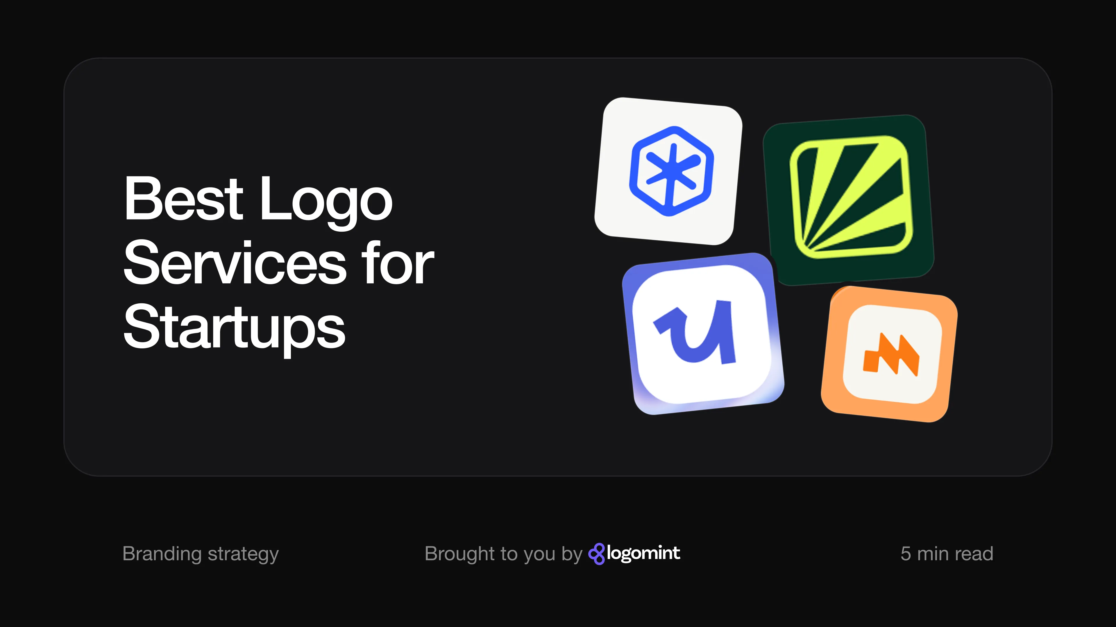 Cover with the title "Best logo design services for startups in 2026"