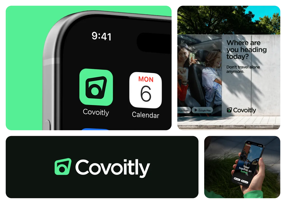 Covoitly brand identity by Logomint