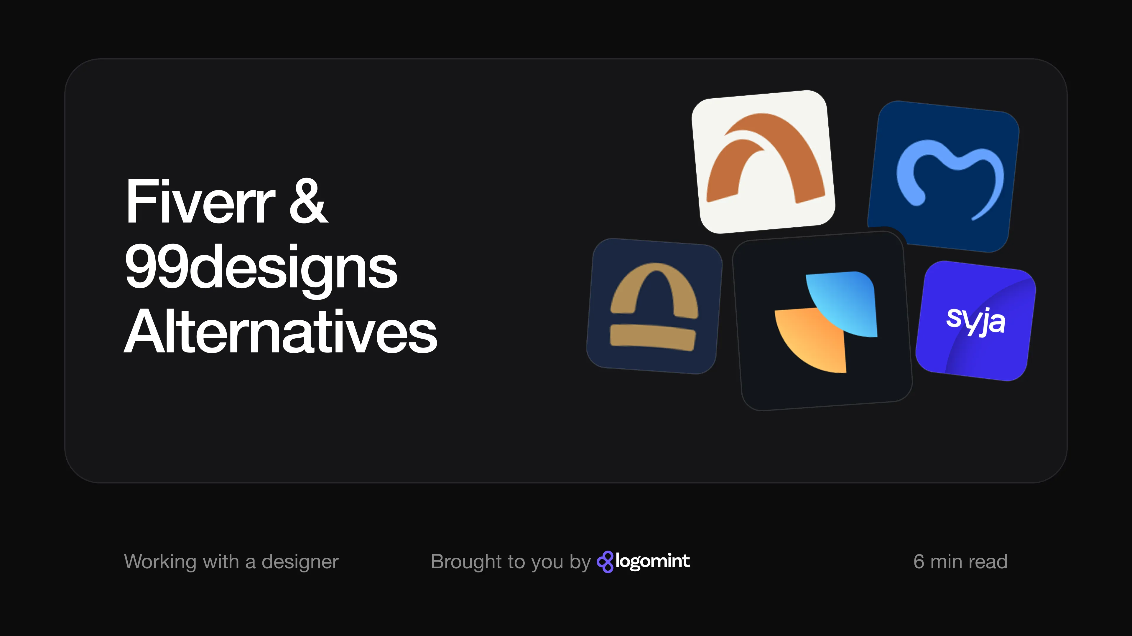 Cover with the title "Fiverr & 99designs alternatives"