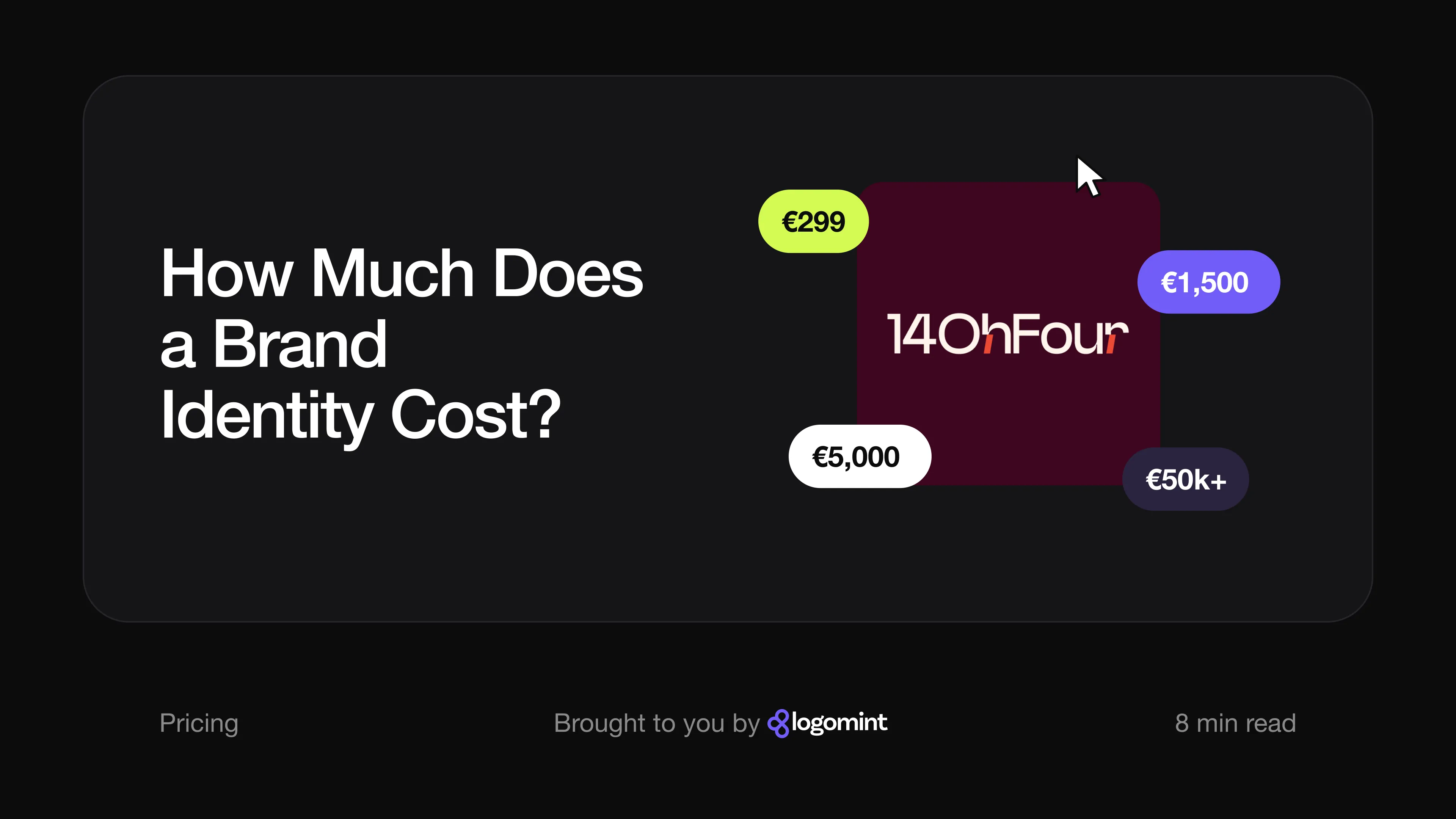 Cover with the title "How much does a brand identity cost in 2026?"