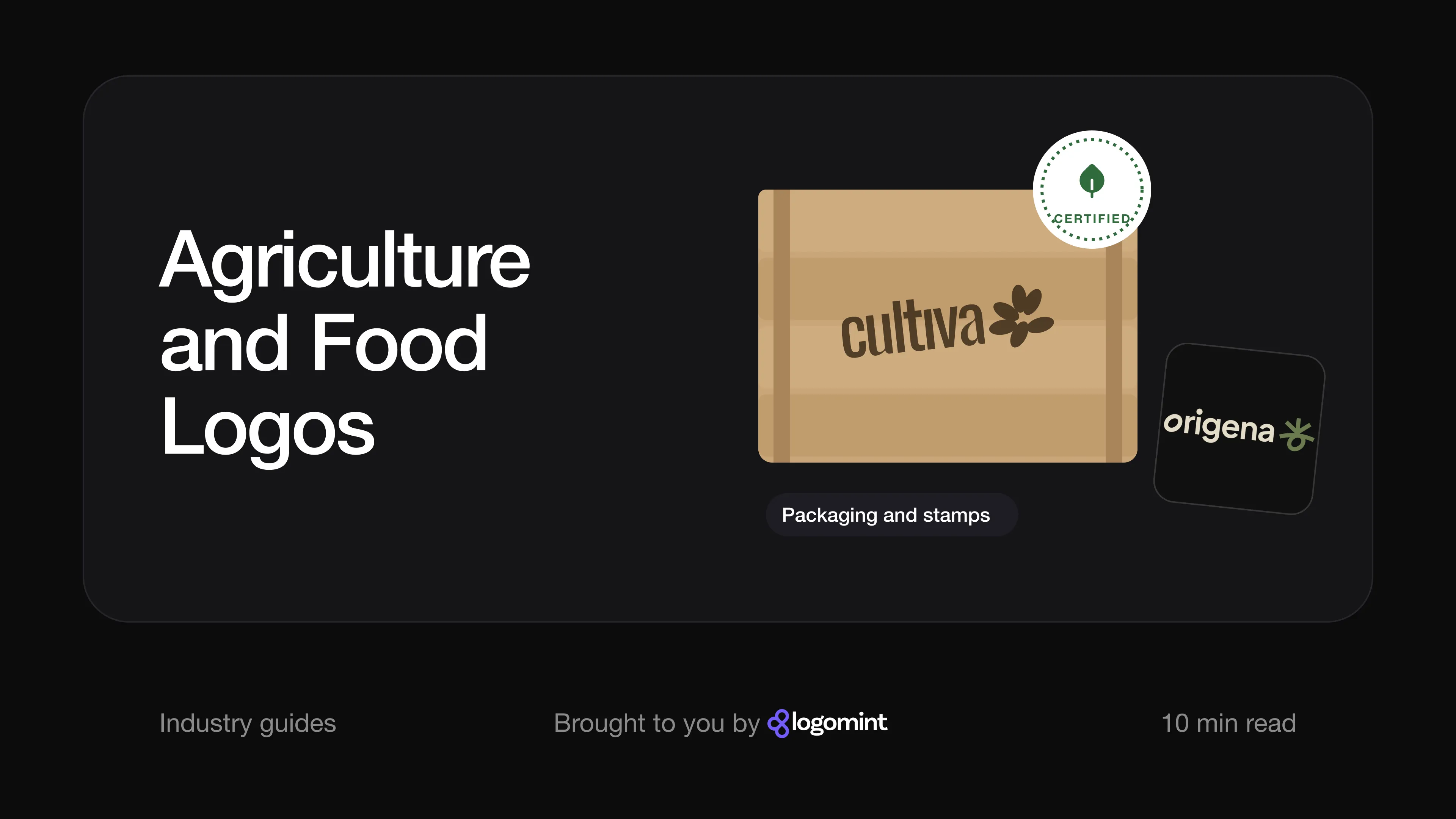 Cover with the title "Agriculture logo design"