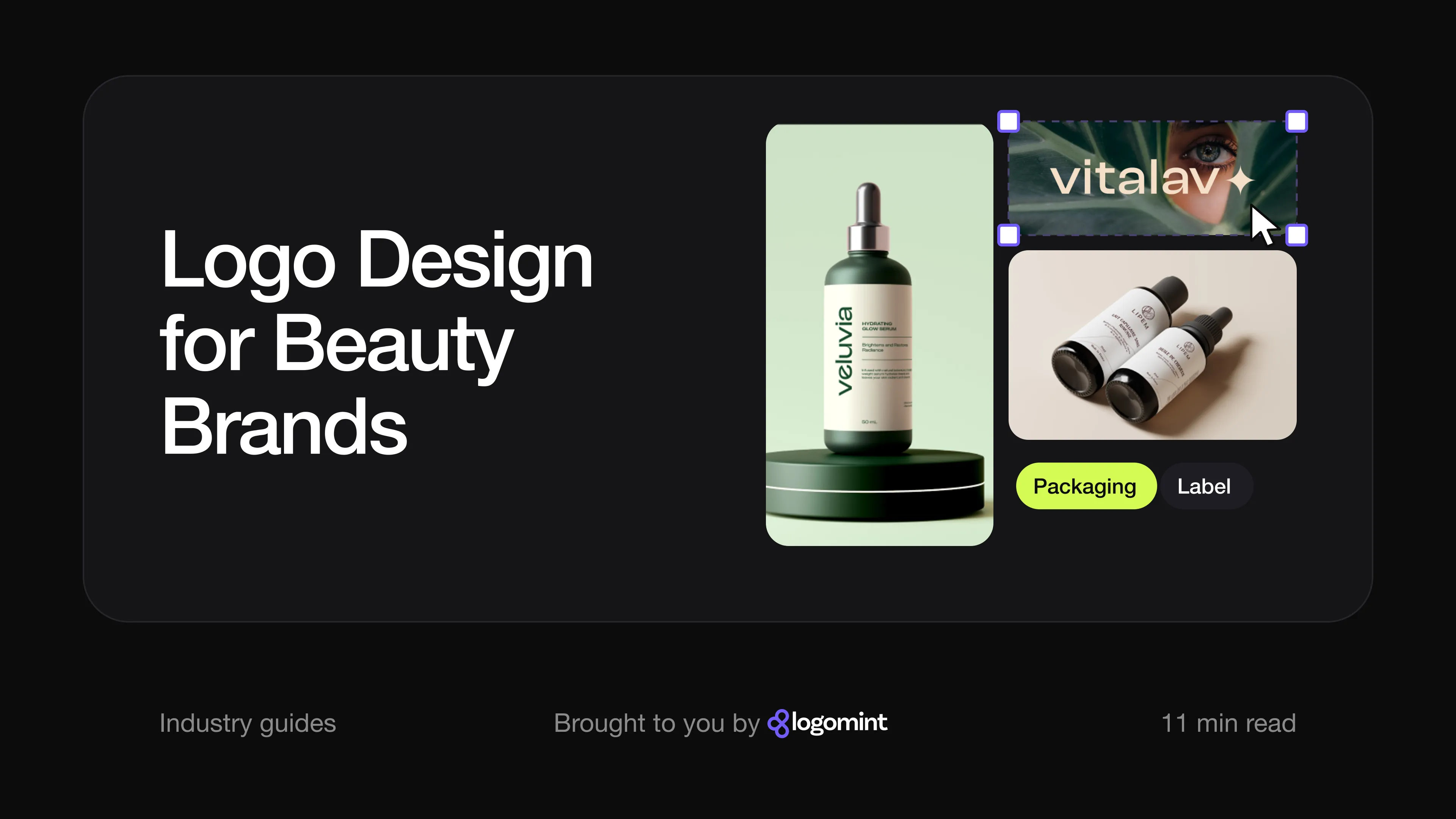 Cover with the title "Logo design for beauty brands"