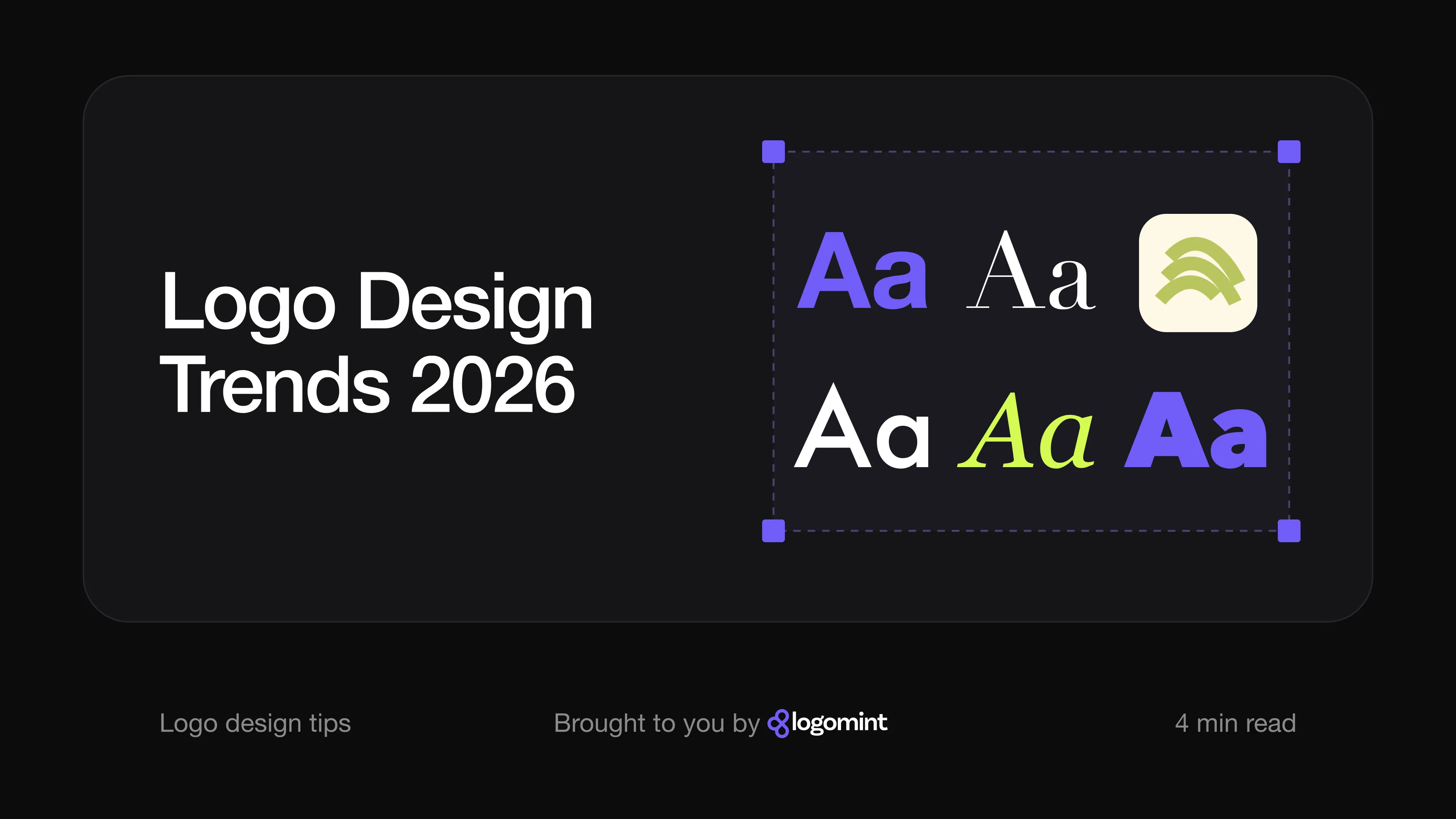 Cover with the title "Logo design trends 2026"
