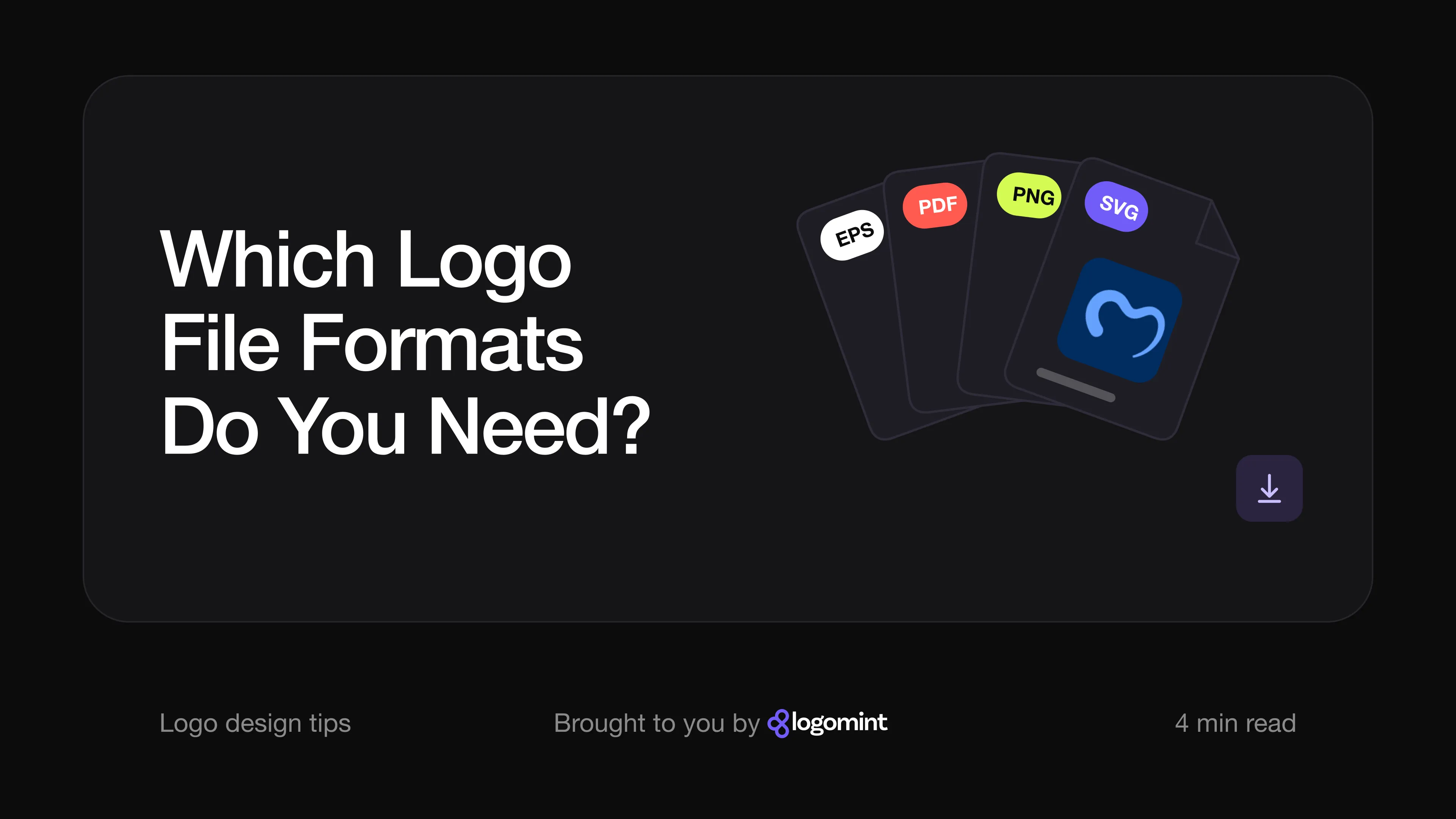 Cover illustration for the Logomint guide to logo file formats