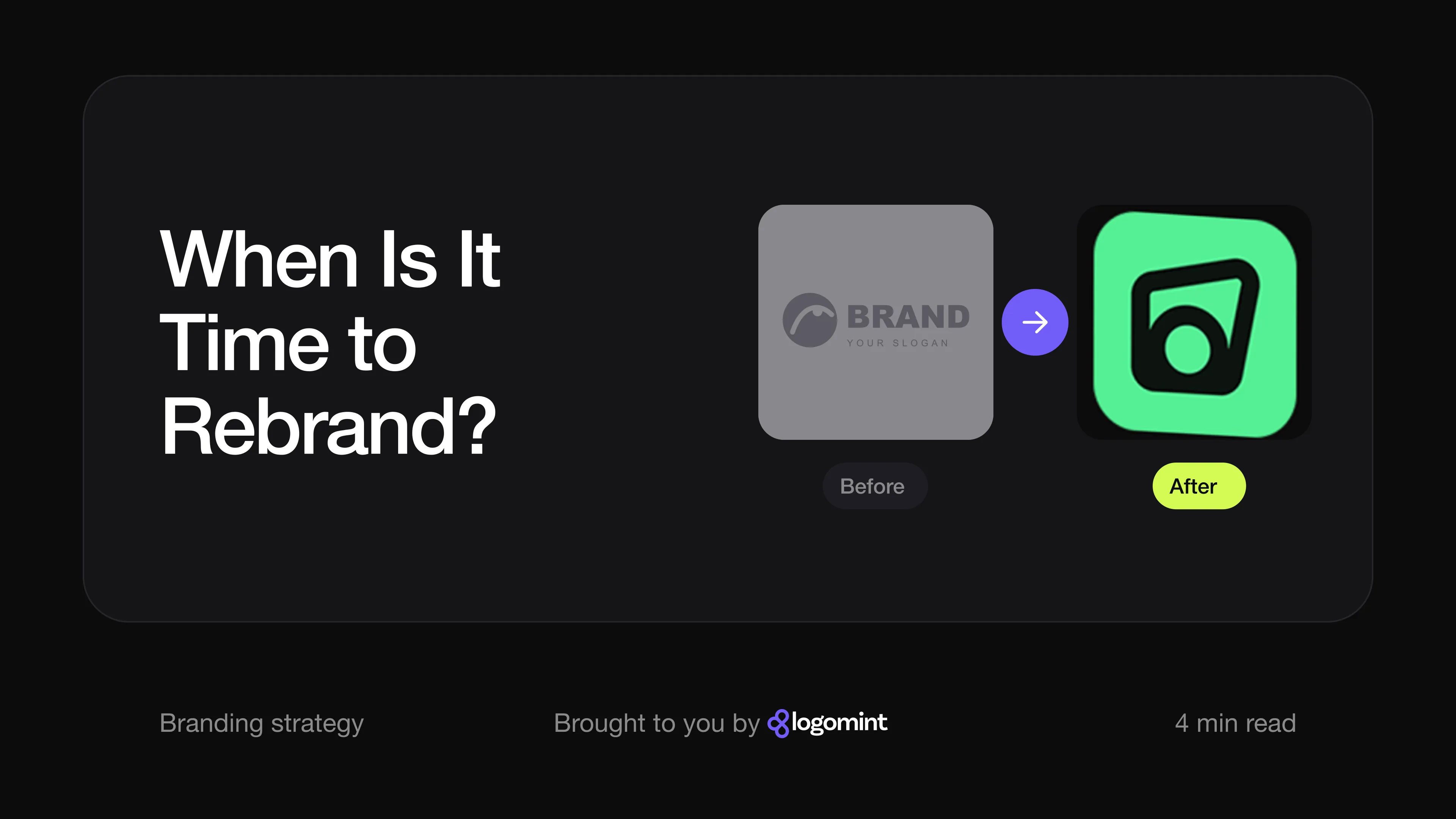 Cover with the title "6 signs it's time to rebrand" showing Burger King's old and new logos