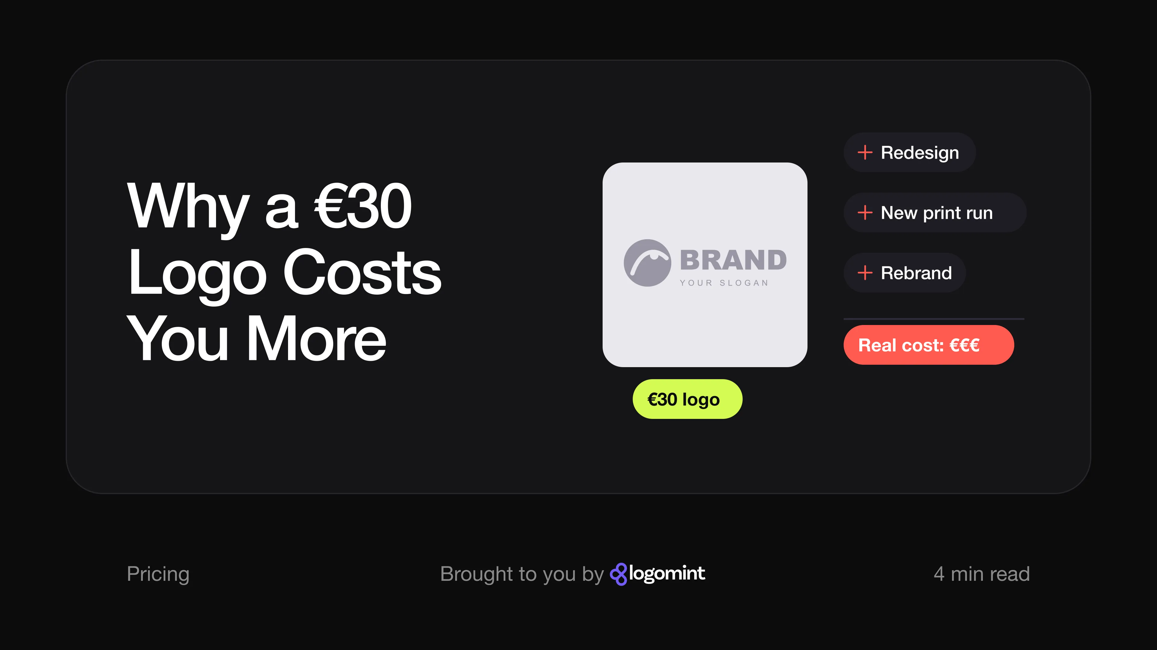 Cover asking why a cheap logo ends up costing more